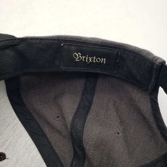 BRIXTON Supply Oath III Snapback Hat Grey & Black Adjustable Wool Cap - Picture 8 of 9